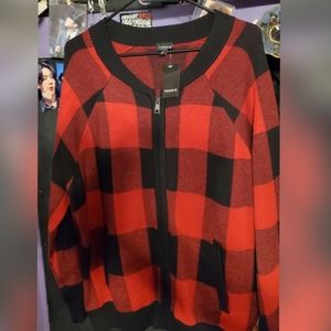 Torrid brand plaid cardigan
